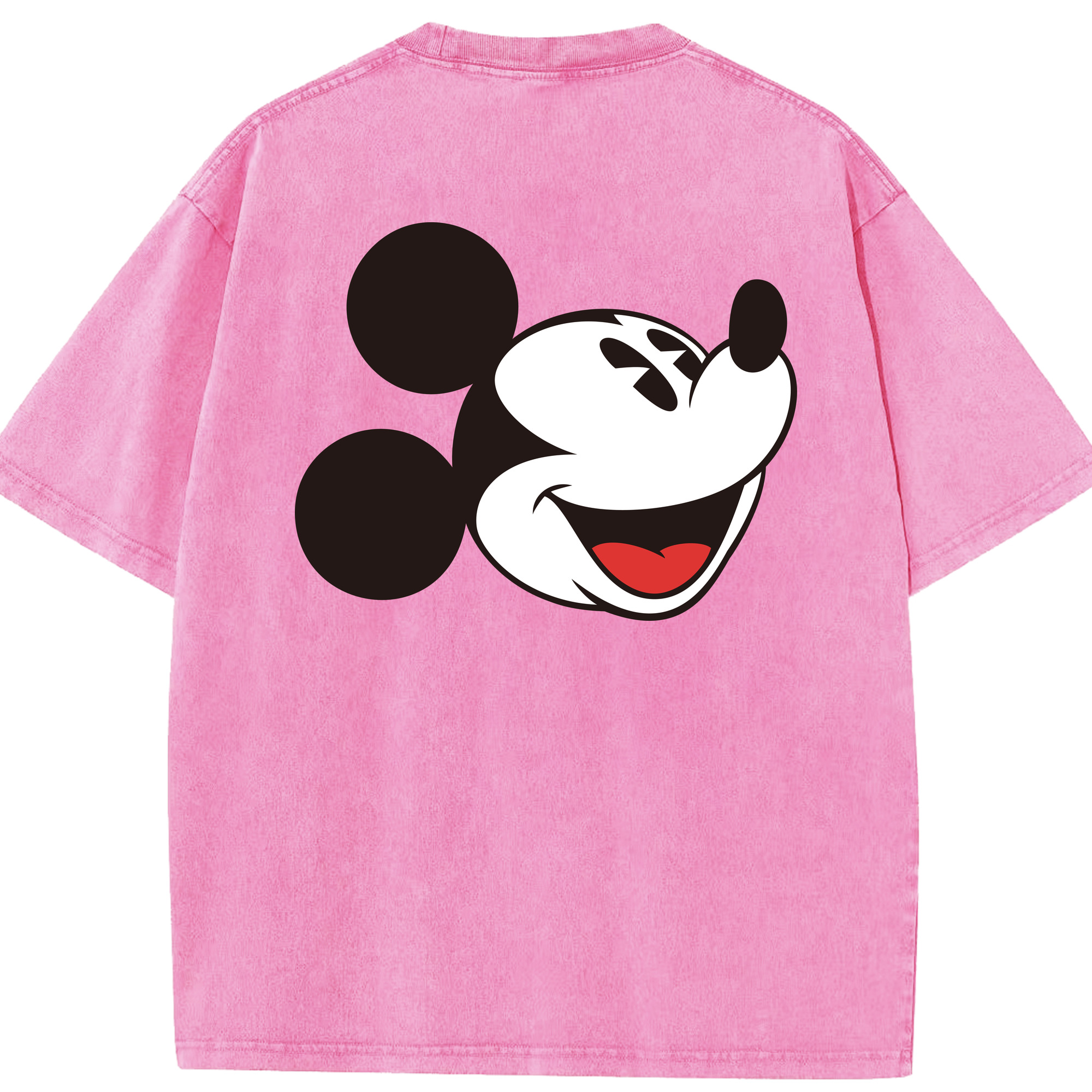 （画像用） ミッキーマウス Mickey Mouse 綿100% ヴィンテージ風 半袖Tシャツ（背面プリント）